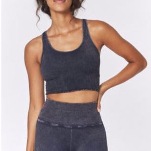 Spiritual Gangster Amor Seemless Crop Tank